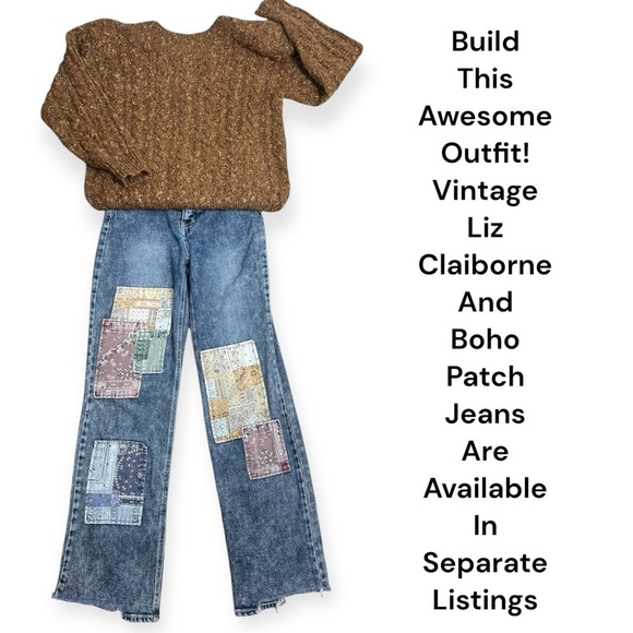 SO super high rise Dad Jeans Bandana Patchwork Denim Jeans size 3/26 - Picture 13 of 13